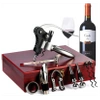 Premium Wine Set: Corkscrew, Bottle Opener, Pourer, Thermometer, Box