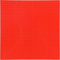 Construction board for LEGO STANDARD bricks - red