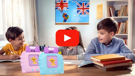 Educational card reader for LEARNING POLISH-ENGLISH 112 cards 224 words