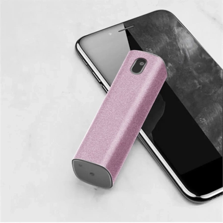 Cleaning set for phone, portable screen cleaner, 2-in-1 set, pink color