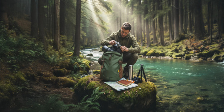 TOURIST TREKKING MOUNTAIN BACKPACK 25L MEN'S WOMEN'S STRONG FOR MOUNTAINS GREEN