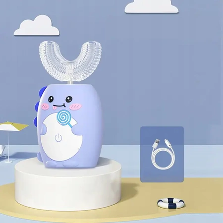 Szczoteczka soniczna dla dzieci do zębów EVI KIDS wersja 360 st z UV - niebieska