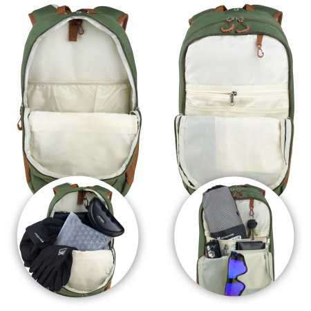 TOURIST TREKKING MOUNTAIN BACKPACK 25L MEN'S WOMEN'S STRONG FOR MOUNTAINS GREEN