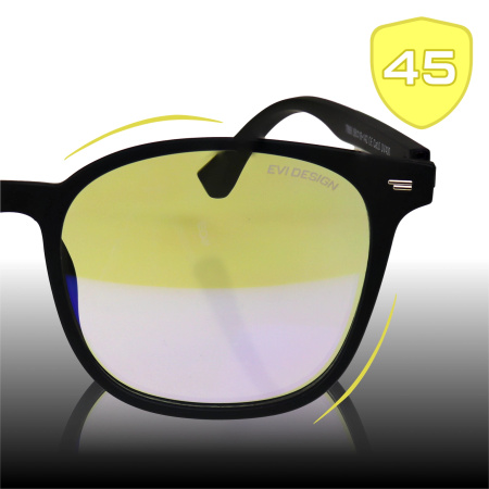 Brýle na počítač blokující 45% modrého světla, proti modrému světlu, černé pouzdro