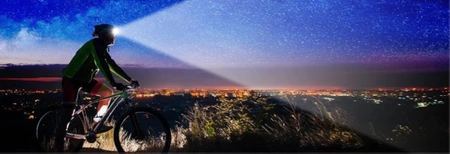 LED ČELOVKA Nabíjecí ČELOVKA Silná Voděodolná Lampa DENSE USB-C