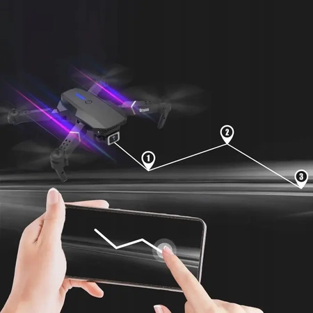 Dron EVI E100 PRO 2 kamery 4K HD WIFI zabawka, zawis 250m + BATERIE 3x20min