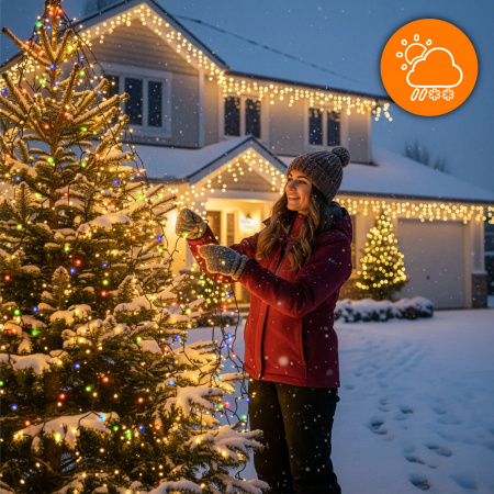 OUTDOOR CHRISTMAS LIGHTS 500 LED CHRISTMAS LIGHTS FOR CHRISTMAS TREE 35m XXL - MULTICOLOR