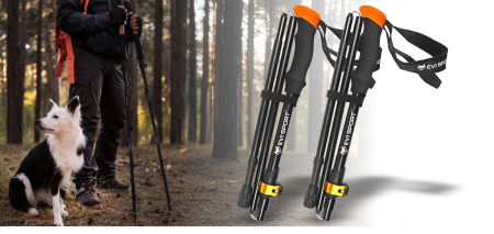 KIJE TREKKINGOWE Składane Regulowane Kijki do Chodzenia NORDIC WALKING Góry | ALUMINIOWE