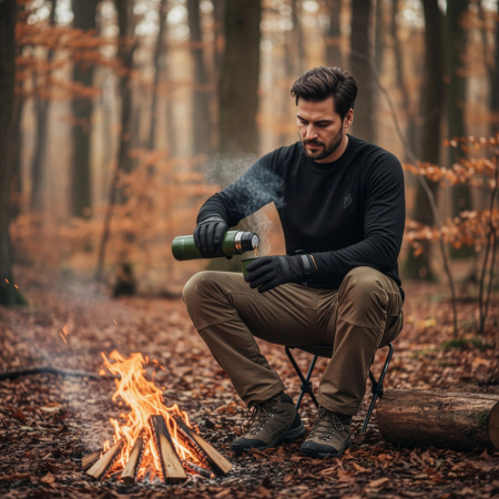 TERMOS TURYSTYCZNY NA HERBATĘ KAWĘ SZCZELNY PRÓŻNIOWY STAL NIERDZEWNA 1L ZIELONY