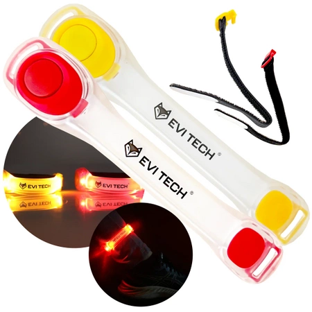 Reflective armband, GLOWING LED, waterproof, for running bike, SET of 2 pc