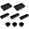 Modular insert organiser for drawer and desk 8 pieces - graphite