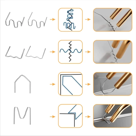 STAPLES FOR WELDING Plastic Welder TIPS for Soldering Iron 800 pieces + CASE
