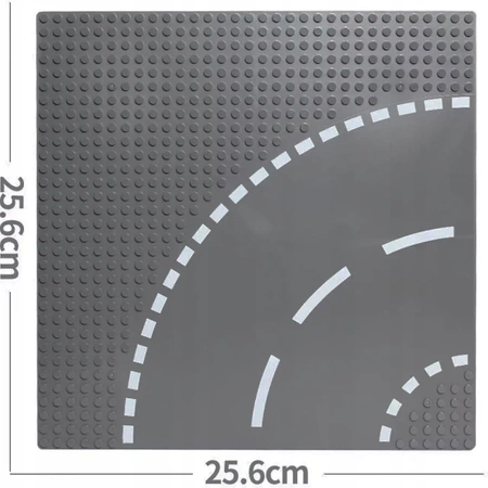 LEGO bricks construction board - road bend