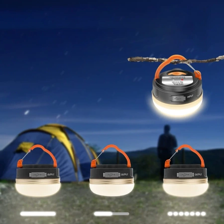 LAMPA TURYSTYCZNA LATARKA KEMPINGOWA AKUMULATOROWA LED POWERBANK BIWAK USB