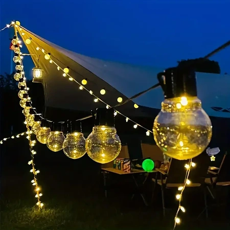SOLAR GARDEN LIGHT GARLAND 20x LED BALL BULBS DUSK SENSOR