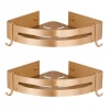 2x EVI HOME Loft corner bathroom shelf for shower - gold