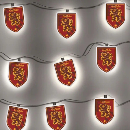 Lampki ozdobne choinkowe HARRY POTTER z herbem Gryffindor HOGWART