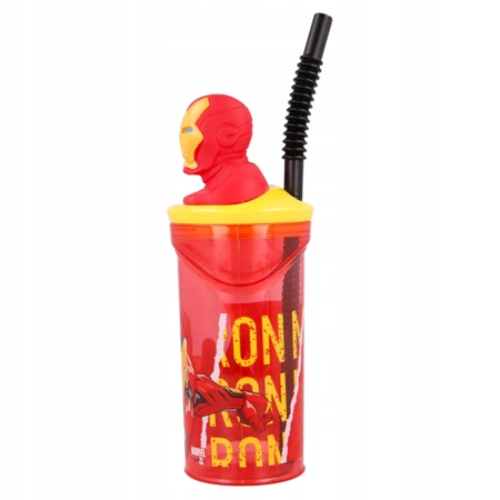 IRON MAN 3D bottle - bidon cup with straw for children MARVEL
