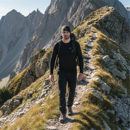 THERMOACTIVE WINTER HAT REFLECTIVE FOR RUNNING MENS WOMENS BLACK L/XL