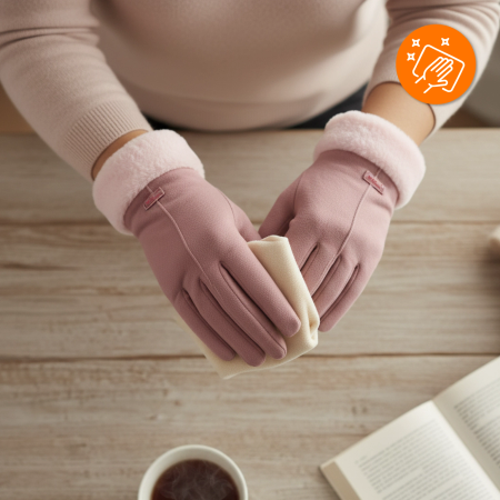 WOMEN’S WINTER TOUCHSCREEN GLOVES WARM INSULATED FOR PHONE PINK ELEGANT