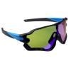 Polarised UV400 cycling sunglasses set XXL 5 lenses + case - blue frame