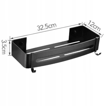 2x EVI HOME Loft Bathroom Shelf Hanging - black