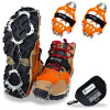 HIKING SHOE GRIPPERS ANTI-SLIP CHAINS TREKKING SPIKES WITH CASE - 37-40 CRAMPONS PREMIUM +