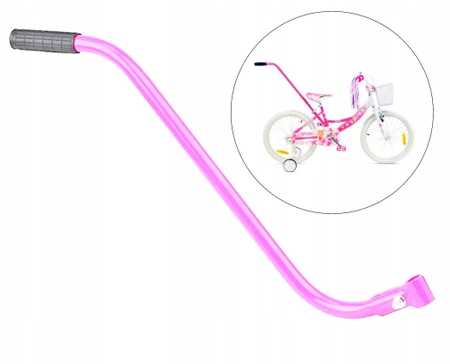 Baby bike guide, handle, bike pusher, stick - pink