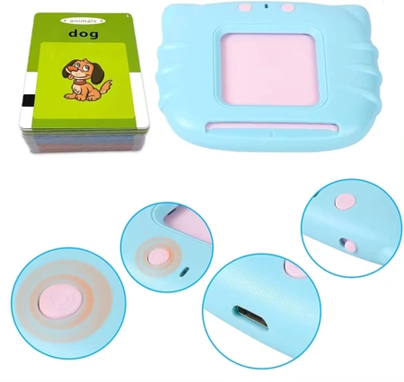 Educational card reader for LEARNING POLISH-ENGLISH 112 cards 224 words