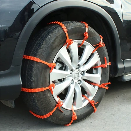 Snow chains, anti-skid emergency bands for wheels 10pcs