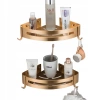 2x EVI HOME Loft corner bathroom shelf for shower - gold