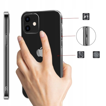 Etui ochronne na telefon do iPhone 12 Mini - bezbarwne