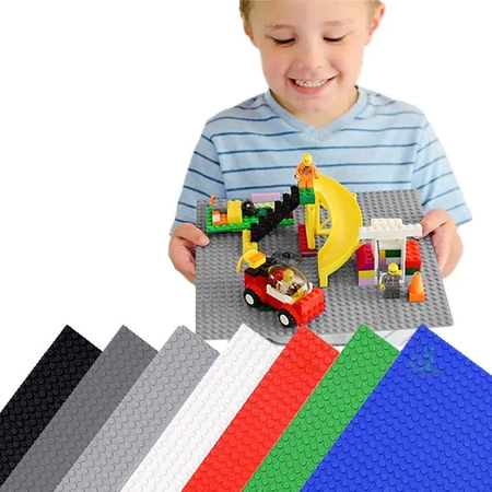 Construction board for LEGO STANDARD bricks - light grey