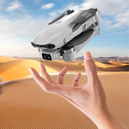 DRON F10 2 kamery bezkartáčové motory vznášení WIFI 3x20min HRAČKA APP SET