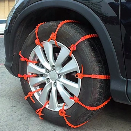 Snow chains, anti-skid emergency bands for wheels 10pcs