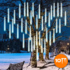 OUTDOOR LED ICICLE LIGHTS 480 50CM FALLING SNOW METEOR GARLAND 10 PCS - COLD LIGHT