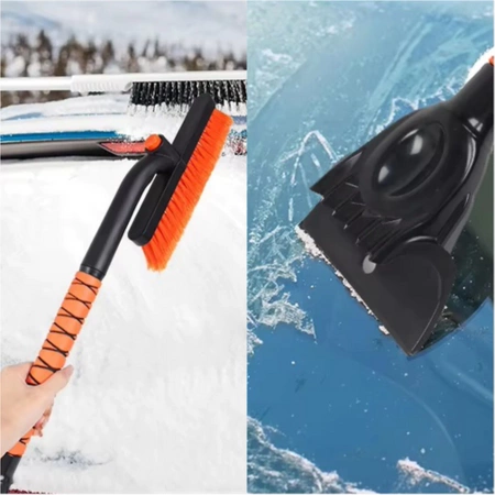 Car Window Scraper and Snow Brush for Clearing Snow from Vehicles