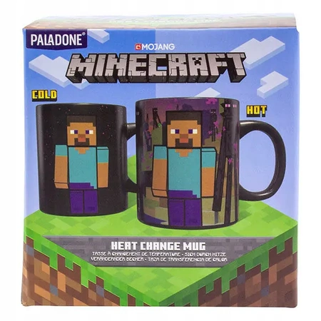 MINECRAFT thermoactive mug with Enderman Steve Alex