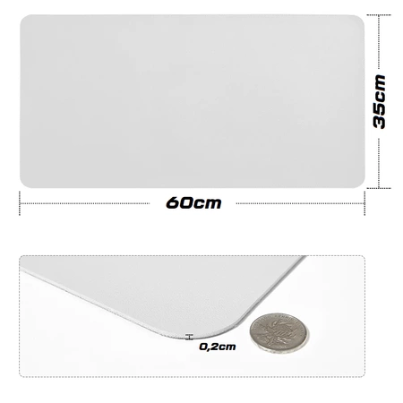 Protective desk mat for keyboard and mouse on table 60x35 cm - blue