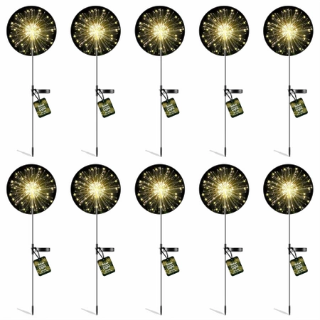 Outdoor garden solar LED fireworks dandelion lamp FIREWORKS 90 LED - set of 10 pieces