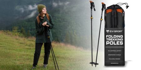 TREKKING POLES Foldable Adjustable Walking Sticks NORDIC WALKING Mountains | ALUMINUM