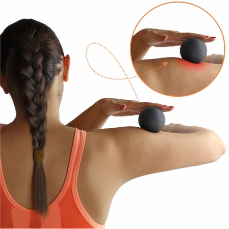 Massage Ball ROLLER, HARD silicone, LACROSSE ball - POINT MASSAGER