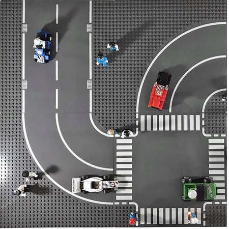 Construction board for LEGO bricks - road crossing 3