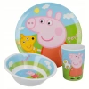 PEPPA PIG microwave-safe breakfast/lunch set - plate, bowl, mug