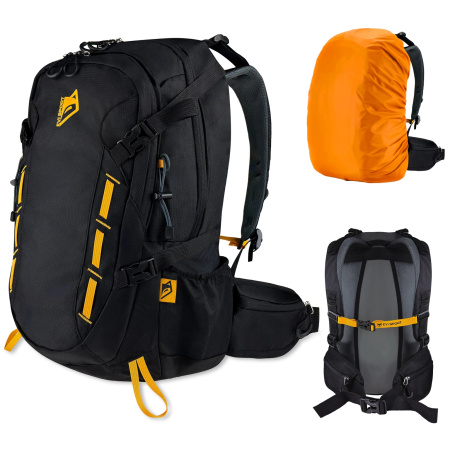 TURISTICKÝ BATOH TREKINGOVÝ HORSKÝ 40L PÁNSKÝ DÁMSKÝ SILNÝ DO HOR ČERNÝ