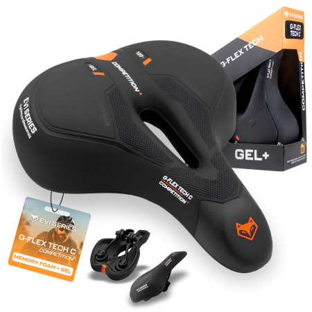 Městské gelové sedlo na kolo Comfort+ EVI G-FLEX TECH C