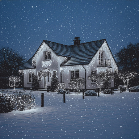 OUTDOOR LIGHTS 500 LED ICICLES 24m CHRISTMAS GARLAND Fairy Curtain Lights IP 44