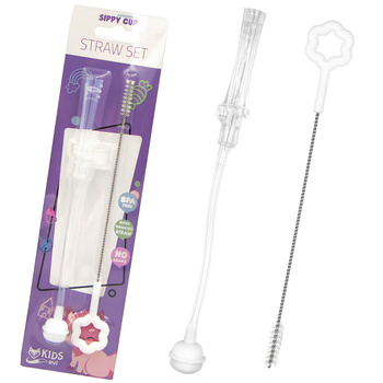 Replacement straw for EVI Sippy Cup, bottle tube, cup with cleaner