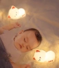 Lampka nocna dla dzieci Słodki Kotek - lampa KOT - RGB LED + TIMER + PILOT