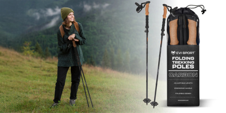 KIJE TREKKINGOWE do Chodzenia Kijki NORDIC WALKING CARBON Włókno Węglowe | KARBONOWE